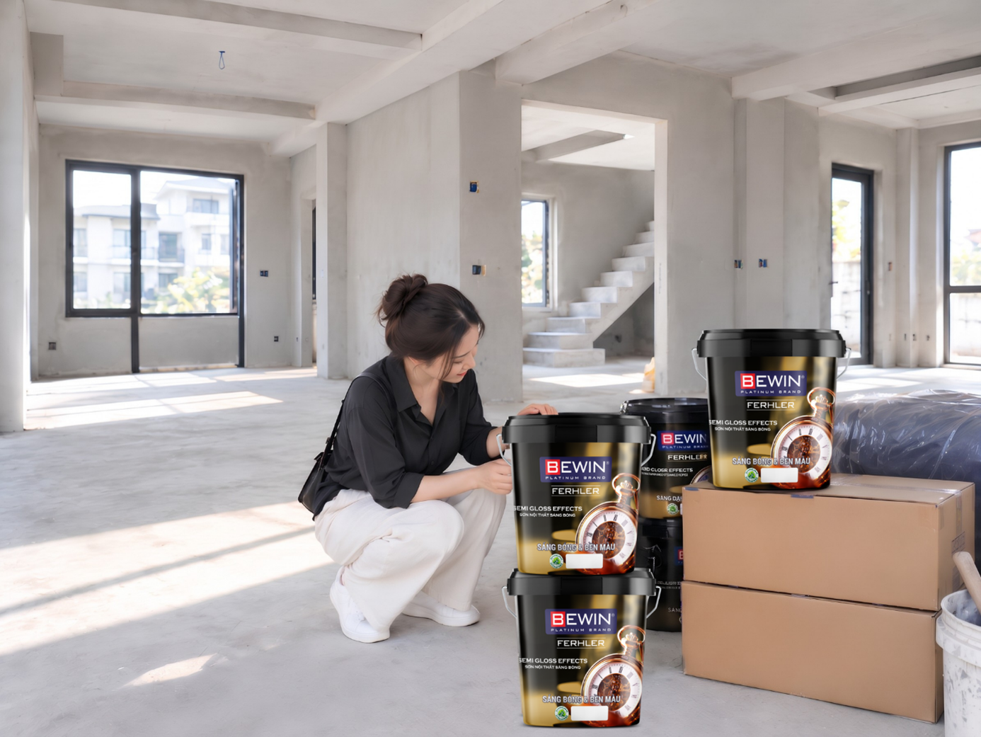 Kiểm tra tình trạng thùng sơn trước khi sử dụng